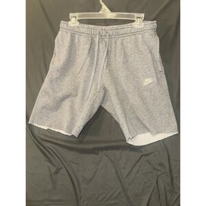 Nike Shorts Mens Large Sportswear Terry Casual Gray White